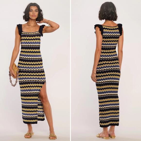 NWT NEW Heartloom Bennet Crochet Zig Zag Maxi Dress - Picture 2 of 8